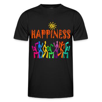 BONHEUR - T-shirt sport Homme - noir - Devant - AI Model Male 178 dark (178cm)