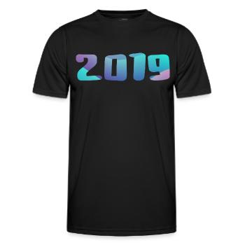 Geburtstagsgeschenk 2019 Jahrgang 2019 Retro 2019 - Männer Funktions-T-Shirt - Schwarz - Vorne - AI Model Male 178 dark (178cm)