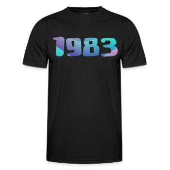 1983 Geburtstagsgeschenk Vintage 1983 Retro 1983 - Männer Funktions-T-Shirt - Schwarz - Vorne - AI Model Male 178 dark (178cm)