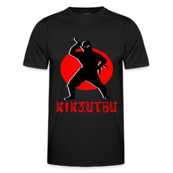 Ninjutsu Ninja - Men's Functional T-Shirt - black - Front - AI Model Male 178 dark (178cm)