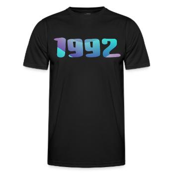 1992 Geburtstagsgeschenk Vintage 1992 Retro 1992 - Männer Funktions-T-Shirt - Schwarz - Vorne - AI Model Male 178 dark (178cm)