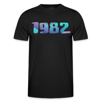 1982 Geburtstagsgeschenk Vintage 1982 Retro 1982 - Männer Funktions-T-Shirt - Schwarz - Vorne - AI Model Male 178 dark (178cm)