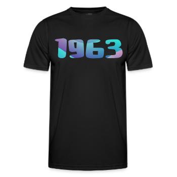 1963 Geburtstagsgeschenk Vintage 1963 Retro 1963 - Männer Funktions-T-Shirt - Schwarz - Vorne - AI Model Male 178 dark (178cm)