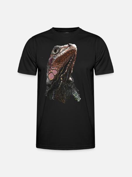 IGUANA - Men's Functional T-Shirt - black