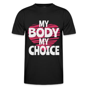 Mon corps Ma décision - T-shirt sport Homme - noir - Devant - AI Model Male 178 dark (178cm)
