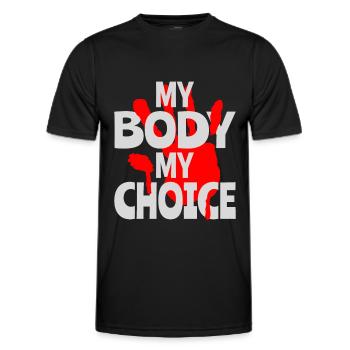 Mon corps Ma décision - T-shirt sport Homme - noir - Devant - AI Model Male 178 dark (178cm)
