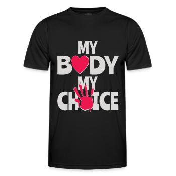 Mon corps Ma décision - T-shirt sport Homme - noir - Devant - AI Model Male 178 dark (178cm)