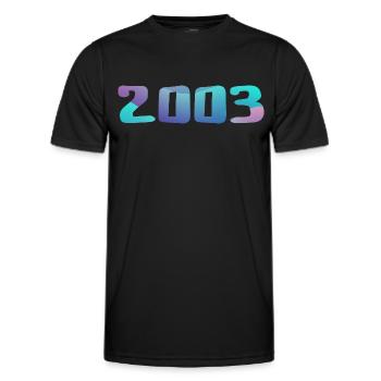 Geburtstagsgeschenk 2003 Jahrgang 2003 Retro 2003 - Männer Funktions-T-Shirt - Schwarz - Vorne - AI Model Male 178 dark (178cm)