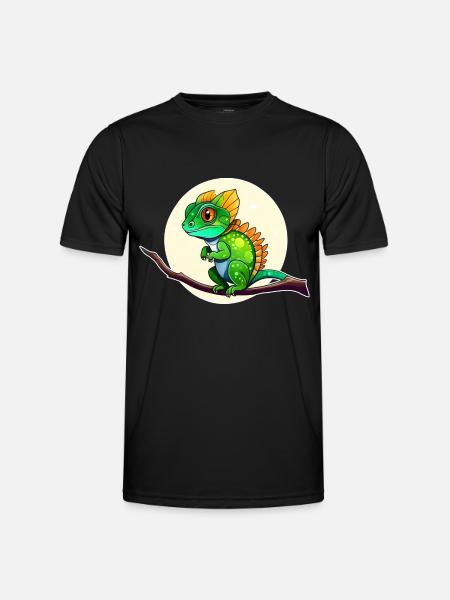 Cute little lizard - Men's Functional T-Shirt - black