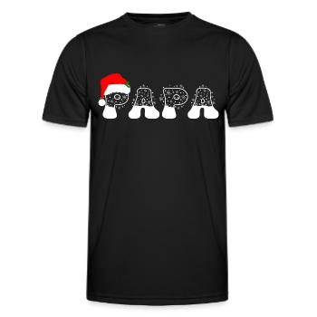 Santa Claus Matching Family Pajamas Snowflake - Men's Functional T-Shirt - black - Front - AI Model Male 178 dark (178cm)