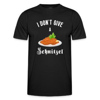 I Don't Give A Schnitzel, Wiener Schnitzel Essen - Men's Functional T-Shirt - black - Front - AI Model Male 178 dark (178cm)
