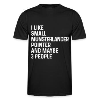 J’aime le petit pointeur Munsterlander et peut-être 3 - T-shirt sport Homme - noir - Devant - AI Model Male 178 dark (178cm)