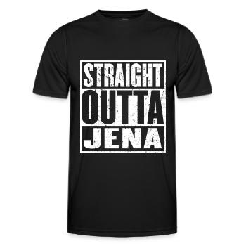 Straight Outta Jena Vintage - T-shirt sport Homme - noir - Devant - AI Model Male 178 dark (178cm)