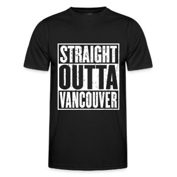 Straight Outta Vancouver Vintage - T-shirt sport Homme - noir - Devant - AI Model Male 178 dark (178cm)