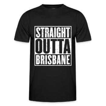 Straight Outta Brisbane Vintage - T-shirt sport Homme - noir - Devant - AI Model Male 178 dark (178cm)
