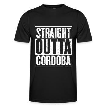 Straight Outta Córdoba Vintage - T-shirt sport Homme - noir - Devant - AI Model Male 178 dark (178cm)