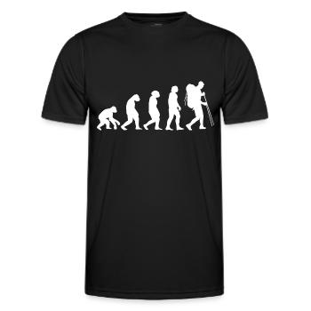 Wandern Wanderung Natur Berge - Männer Funktions-T-Shirt - Schwarz - Vorne - AI Model Male 178 dark (178cm)