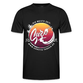 Benzin Surfen - Männer Funktions-T-Shirt - Schwarz - Vorne - AI Model Male 178 dark (178cm)