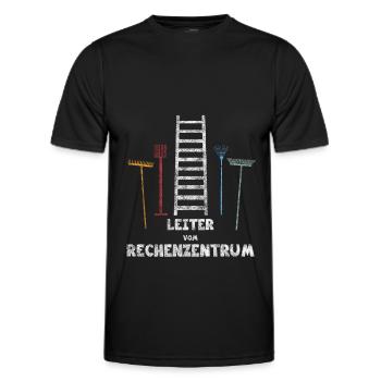 Leiter vom Rechenzentrum - Männer Funktions-T-Shirt - Schwarz - Vorne - AI Model Male 178 dark (178cm)