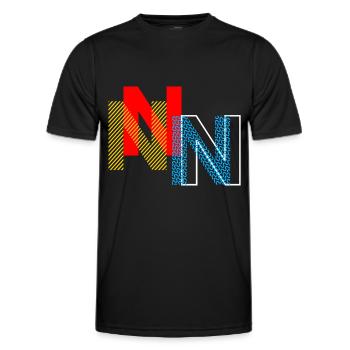 Buchstabe N - Männer Funktions-T-Shirt - Schwarz - Vorne - AI Model Male 178 dark (178cm)