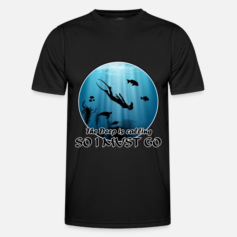 Freediver sea turtle fish Men's Functional T-Shirt
