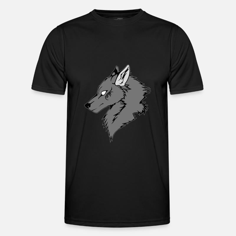 Grauer Wolf Männer Funktions-T-Shirt