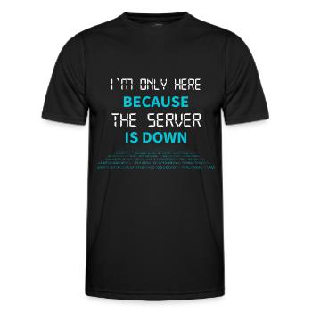 Erreur de téléchargement du serveur Nerd Coder 404 - T-shirt sport Homme - noir - Devant - AI Model Male 178 dark (178cm)