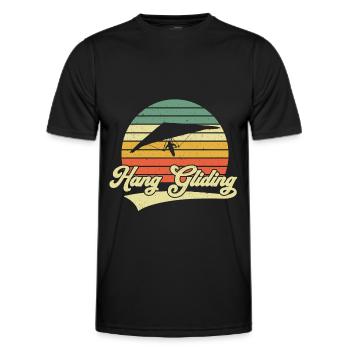 Hang Gliding Vintage Retro Hang Glider - Men's Functional T-Shirt - black - Front - AI Model Male 178 dark (178cm)