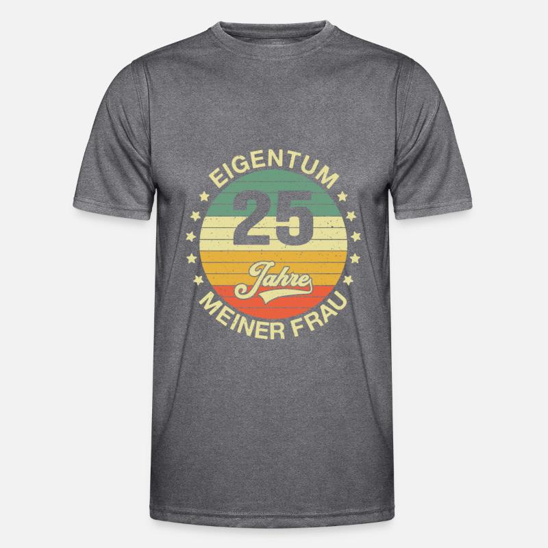 25 Hochzeitstag Silberhochzeit Ehemann Geschenk Männer Funktions-T-Shirt