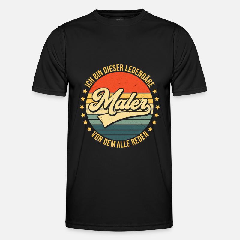 Legendärer Maler Malermeister Handwerker Sprüche - Männer Funktions-T-Shirt - Schwarz