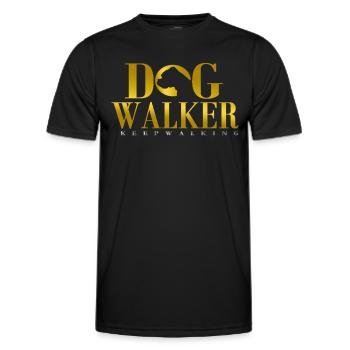 DOG WALKER - Men's Functional T-Shirt - black - Front - AI Model Male 178 dark (178cm)