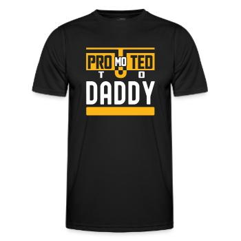 Beförderung zum Papa 2023 - Männer Funktions-T-Shirt - Schwarz - Vorne - AI Model Male 178 dark (178cm)