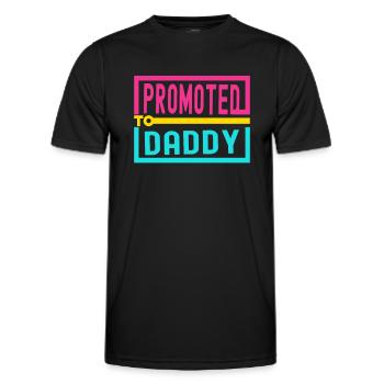 Beförderung zum Daddy Est 2023 - Männer Funktions-T-Shirt - Schwarz - Vorne - AI Model Male 178 dark (178cm)