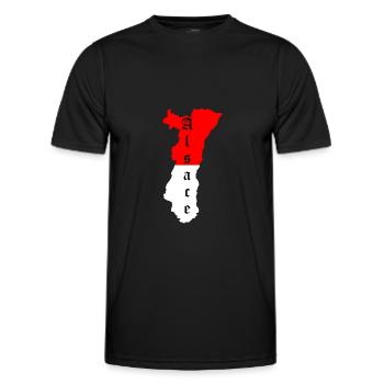 Alsace - T-shirt sport Homme - noir - Devant - AI Model Male 178 dark (178cm)