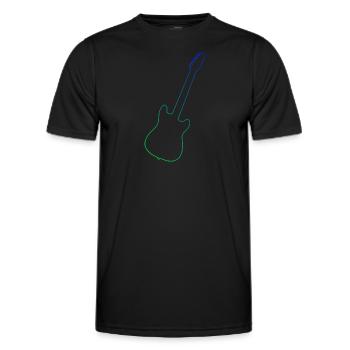 Gitarrenspieler Gitarre akustische gitarre - Männer Funktions-T-Shirt - Schwarz - Vorne - AI Model Male 178 dark (178cm)