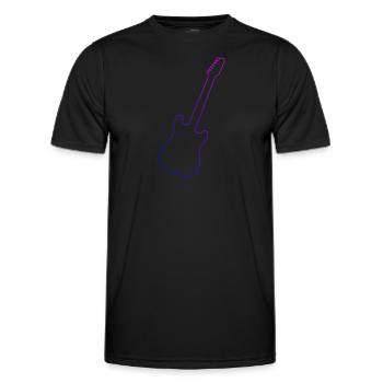 Egitarre Gitarre akustische gitarre Herren - Männer Funktions-T-Shirt - Schwarz - Vorne - AI Model Male 178 dark (178cm)