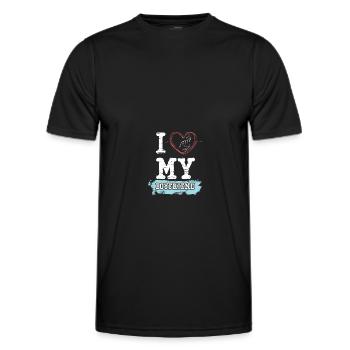 J’aime mes couples de copains - T-shirt sport Homme - noir - Devant - AI Model Male 178 dark (178cm)