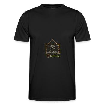 Vegan tomatoes healthy - Men's Functional T-Shirt - black - Front - AI Model Male 178 dark (178cm)