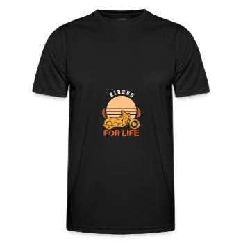 Motorcycle Riders - Men's Functional T-Shirt - black - Front - AI Model Male 178 dark (178cm)