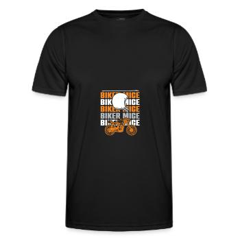 Devis motard motard - T-shirt sport Homme - noir - Devant - AI Model Male 178 dark (178cm)