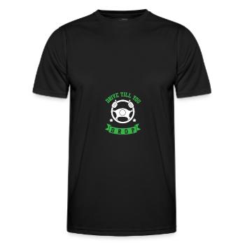 Devis camionneur camion - T-shirt sport Homme - noir - Devant - AI Model Male 178 dark (178cm)