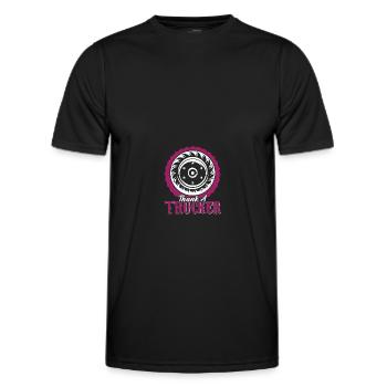 trucker spruch truck - Männer Funktions-T-Shirt - Schwarz - Vorne - AI Model Male 178 dark (178cm)