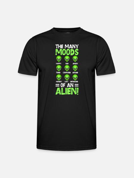 UFO Invasion Extraterrestrial - Men's Functional T-Shirt - black