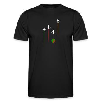 Zambia Airlines - Men's Functional T-Shirt - black - Front - AI Model Male 178 dark (178cm)