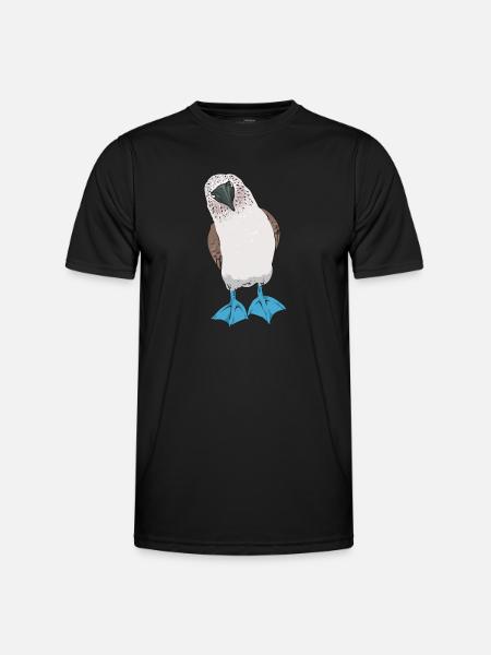 Blaufußtölpel Blue-footed Booby Seevogel - Männer Funktions-T-Shirt - Schwarz