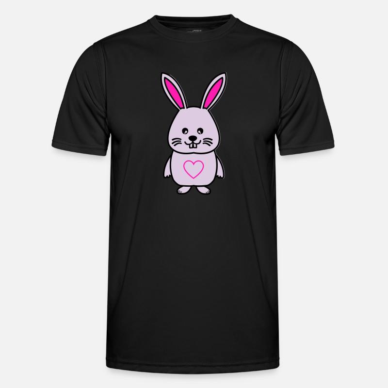 Bunny Comic Love - Men's Functional T-Shirt - black