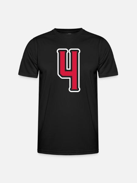 4 number symbol - Men's Functional T-Shirt - black