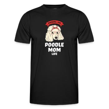 Pudel Pudel Mama Pudel Geschenk - Männer Funktions-T-Shirt - Schwarz - Vorne - AI Model Male 178 dark (178cm)
