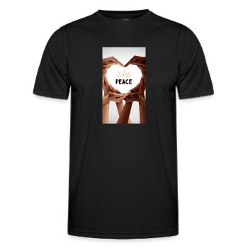 No more war - Men's Functional T-Shirt - black - Front - AI Model Male 178 dark (178cm)