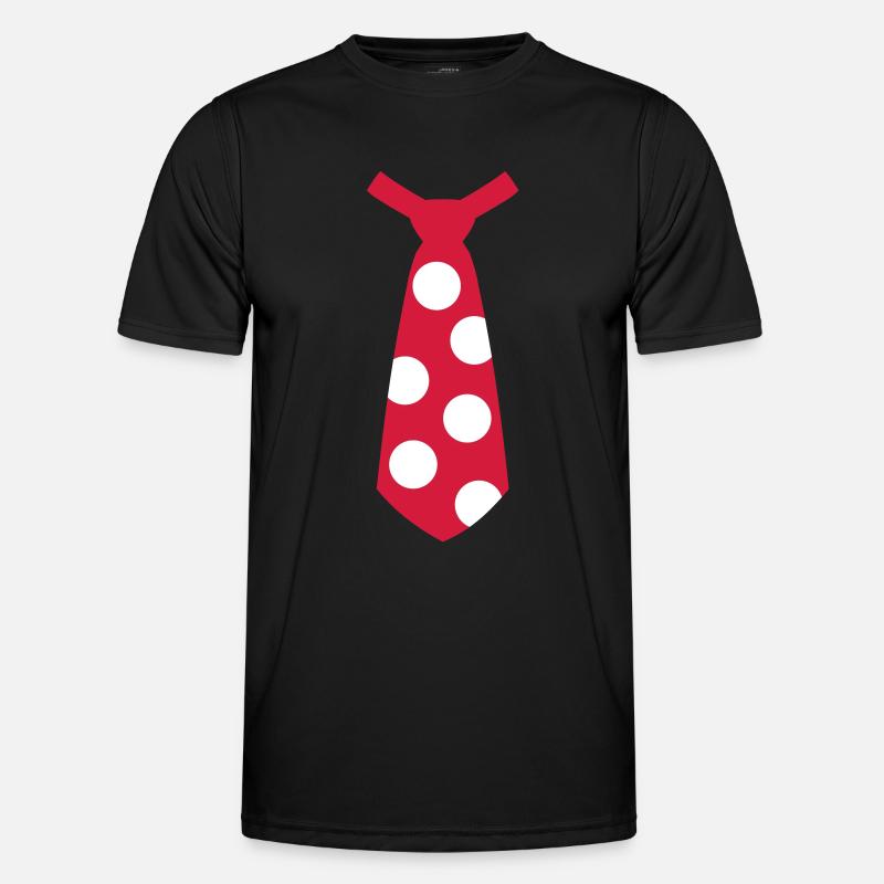 Krawatte - Männer Funktions-T-Shirt - Schwarz